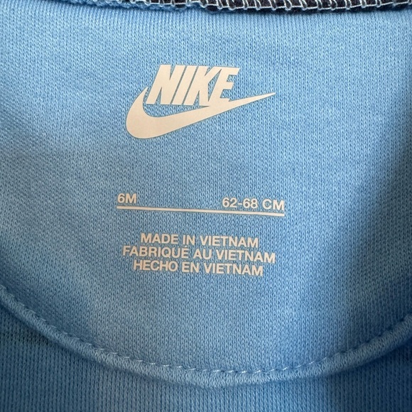 Nike Kids Blue and Black Striped Footie Size 6 Months NWT - Picture 2 of 7